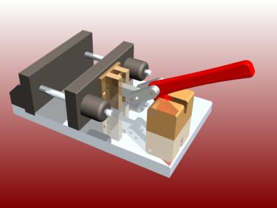Toggle clamp injection moulding clamp