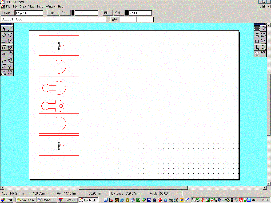 Die parts in 2D Design