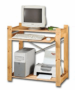Wooden computer desk